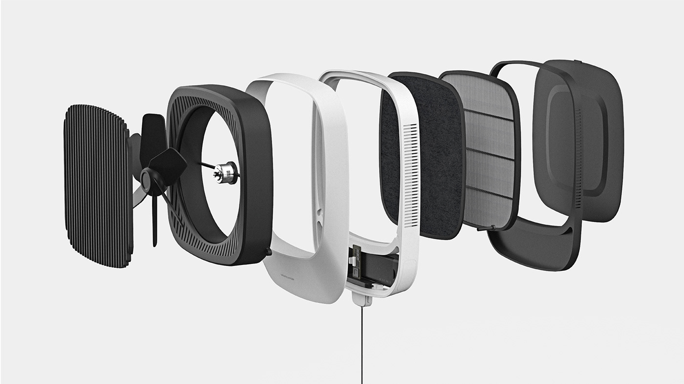 VENTILATOR，wireless，Do Hyeung Kim，concept，air cleaner，app，white，