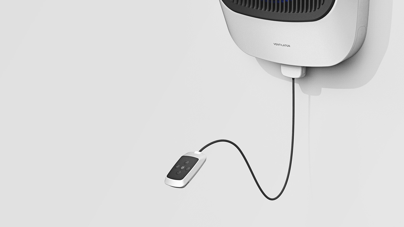 VENTILATOR，wireless，Do Hyeung Kim，concept，air cleaner，app，white，