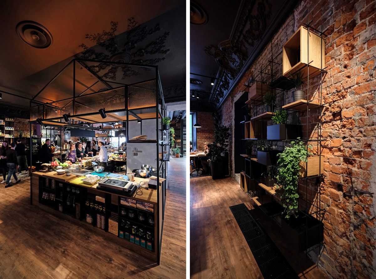 industrial design，Interior design，Marble，Metal，Potted plants，