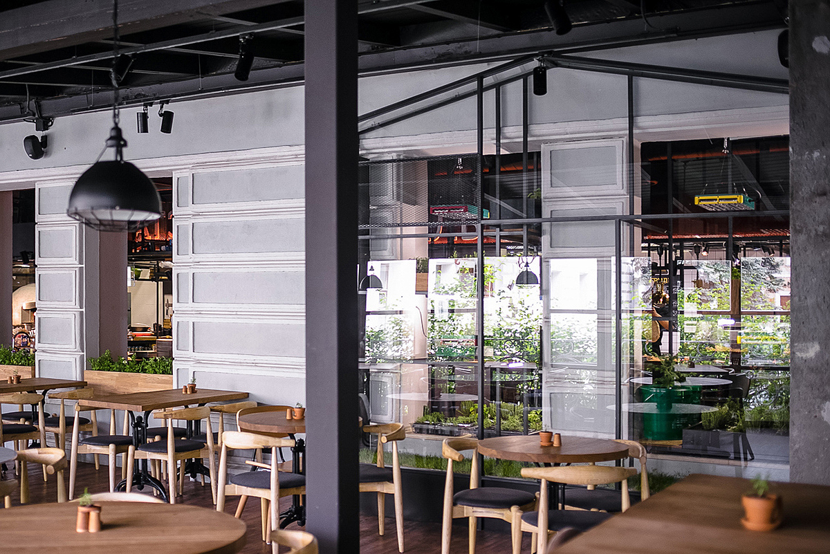 industrial design，Interior design，Marble，Metal，Potted plants，