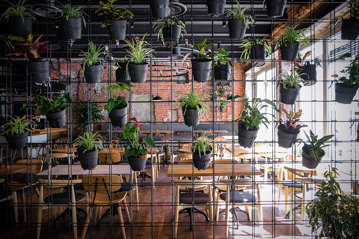 industrial design，Interior design，Marble，Metal，Potted plants，