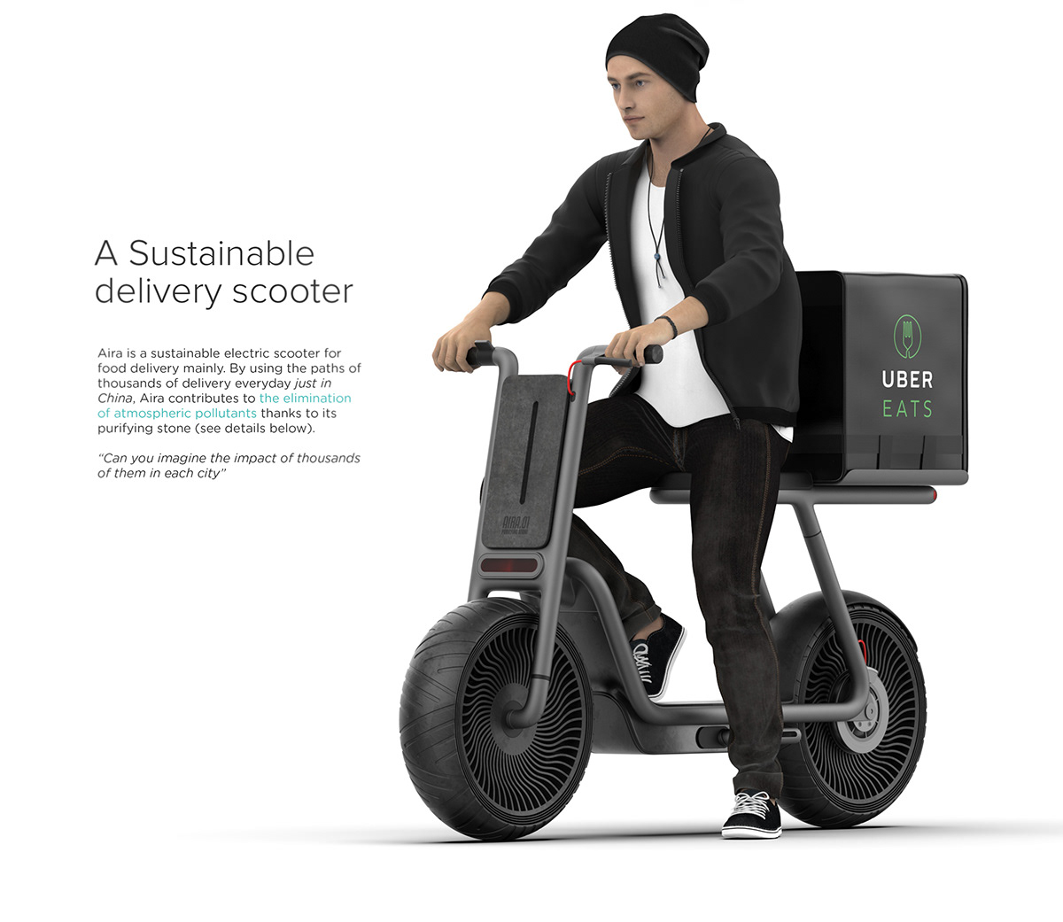 Aira，Electric scooter，vehicle，industrial design，