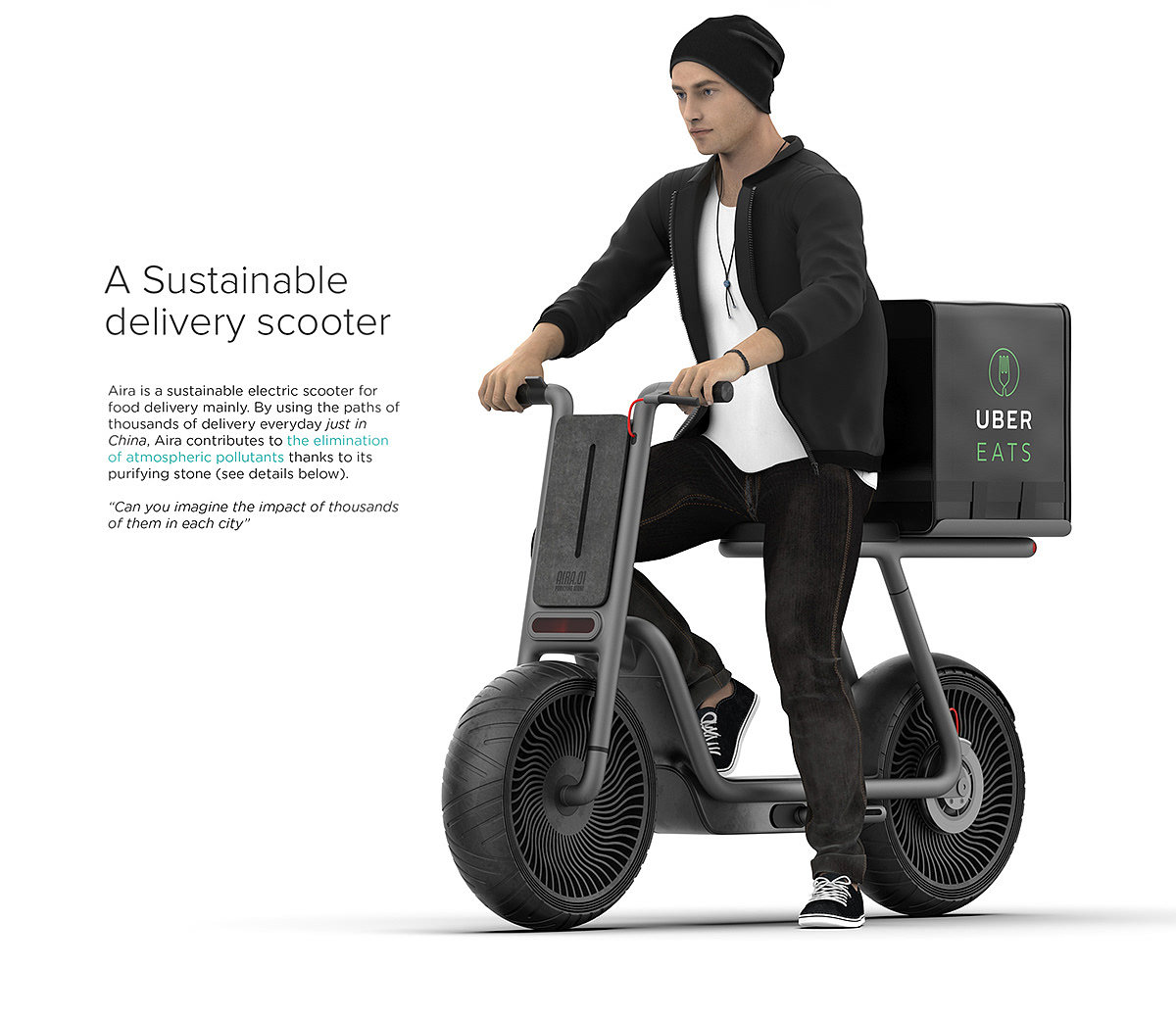 Aira，Electric scooter，vehicle，industrial design，