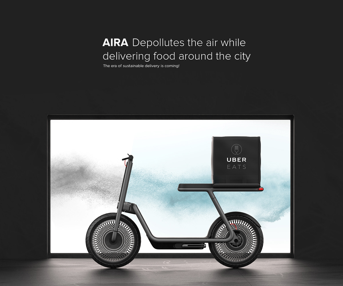Aira，Electric scooter，vehicle，industrial design，