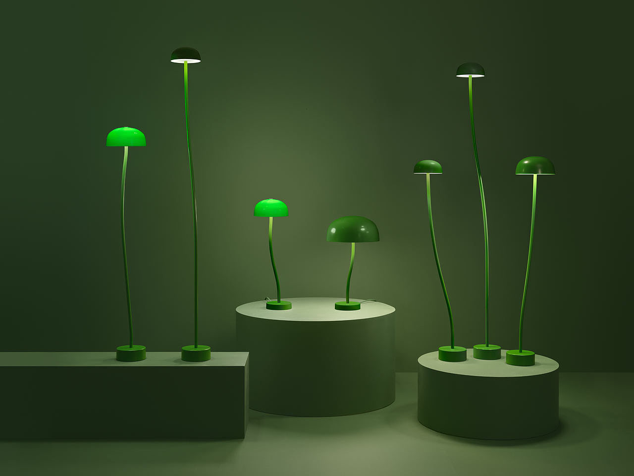 Curve for Zero，Desk lamp，lighting，Botany，Front，