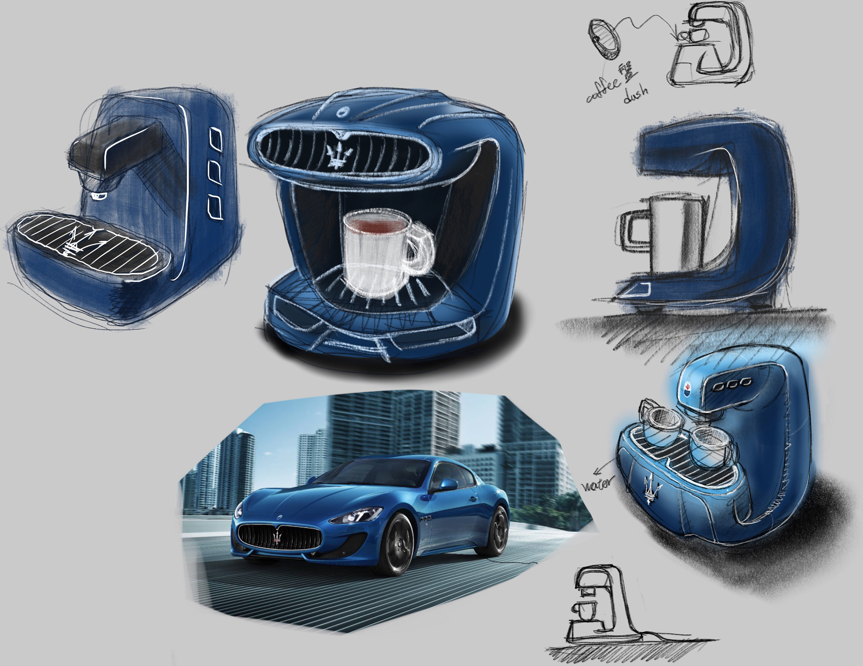 Derivative design，Maserati，Coffee machine，