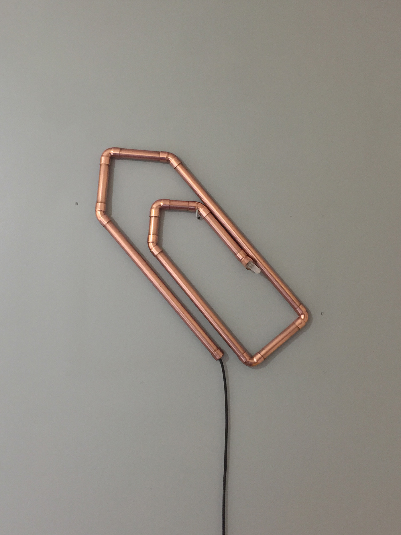 copper，CLIPS，Paper clip，Lighting，lighting，Tiago Curioni，