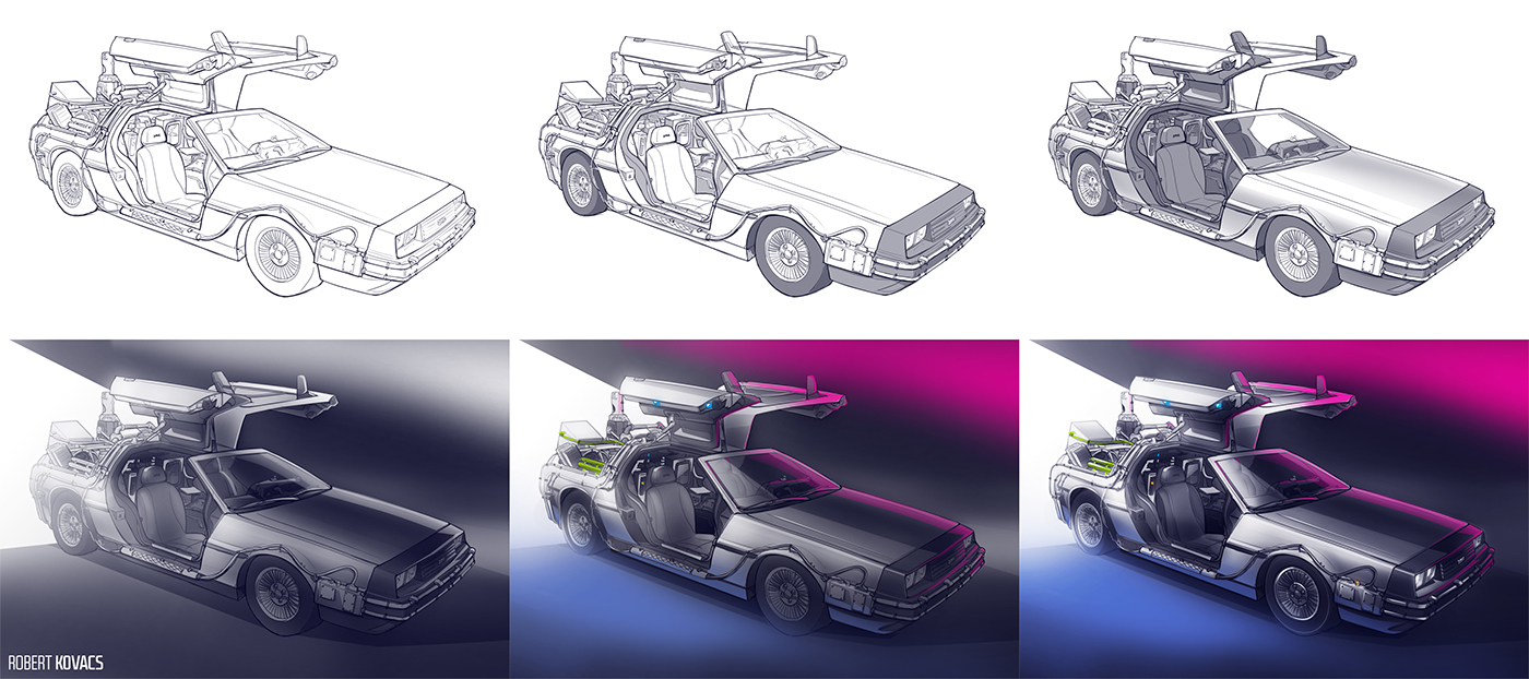 two-dimensional，Hand drawn，automobile，