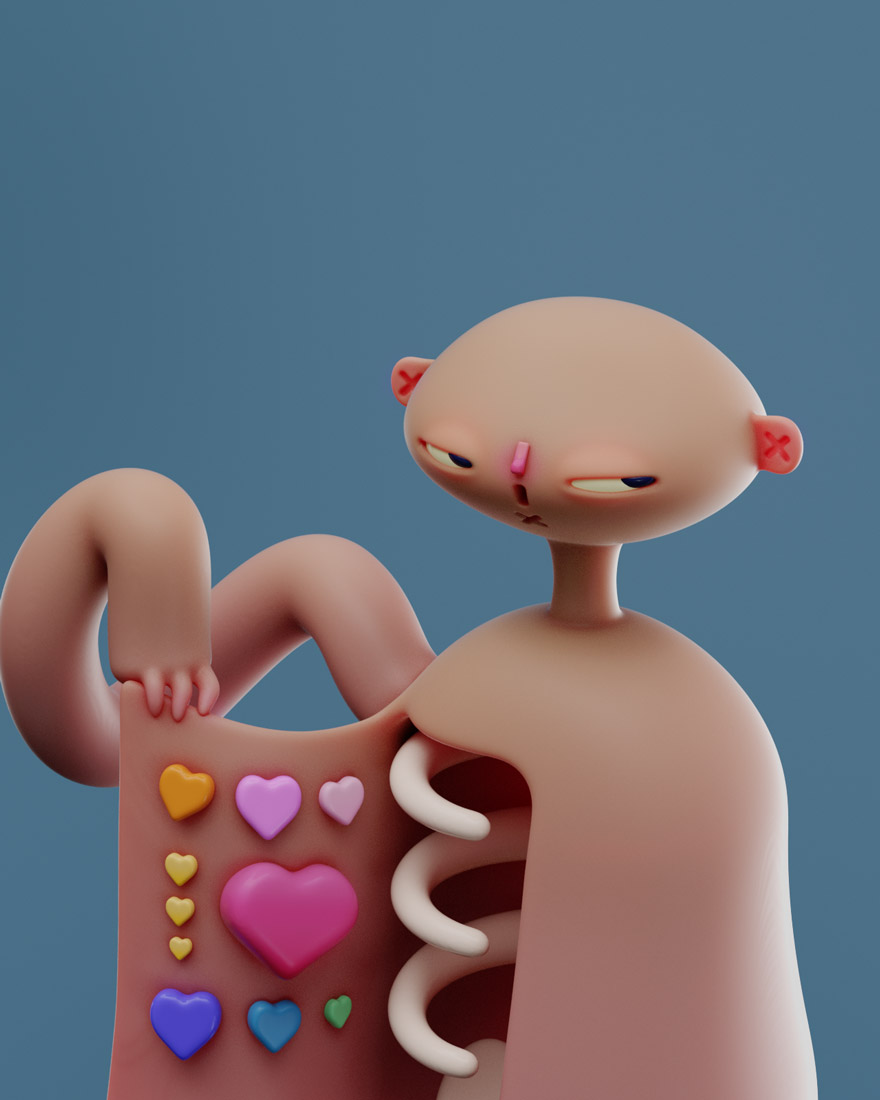 Illustration，rubber，Render，design sketch，texture of material，