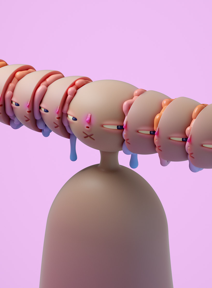 Illustration，rubber，Render，design sketch，texture of material，