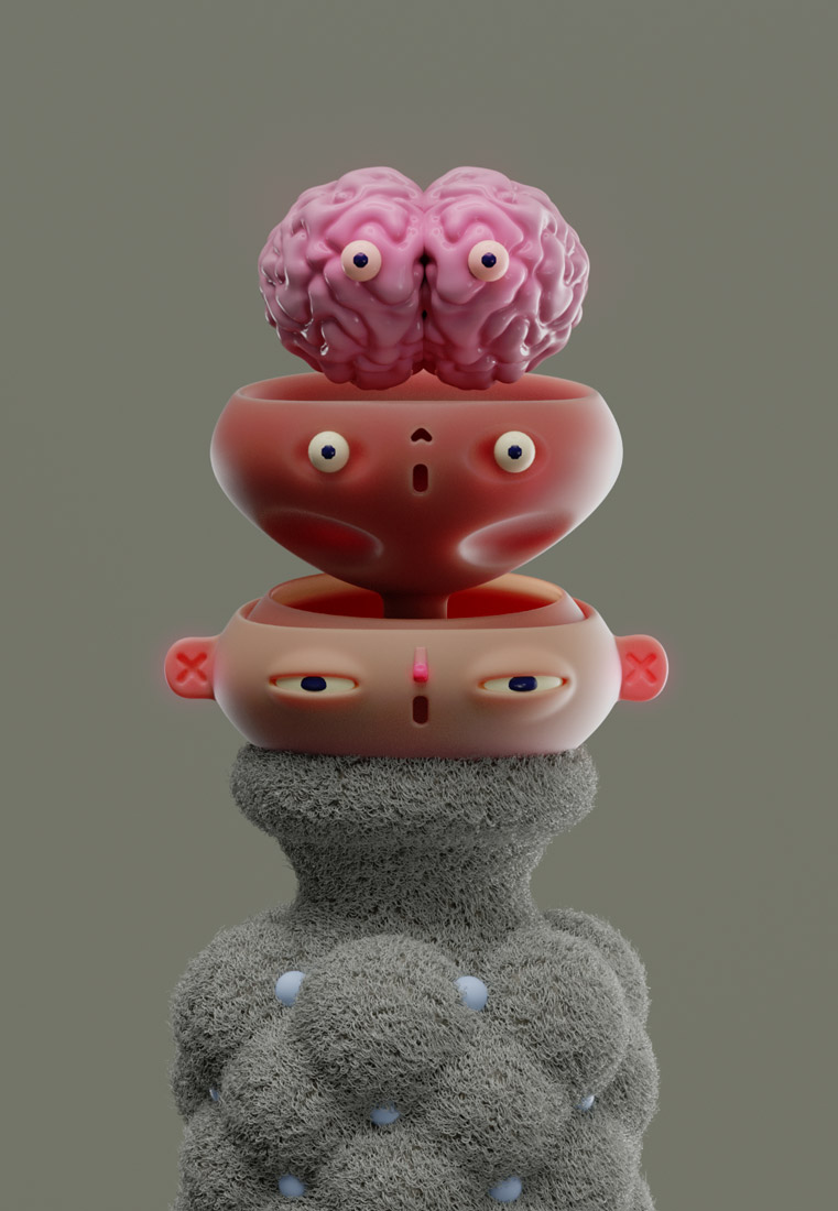 Illustration，rubber，Render，design sketch，texture of material，