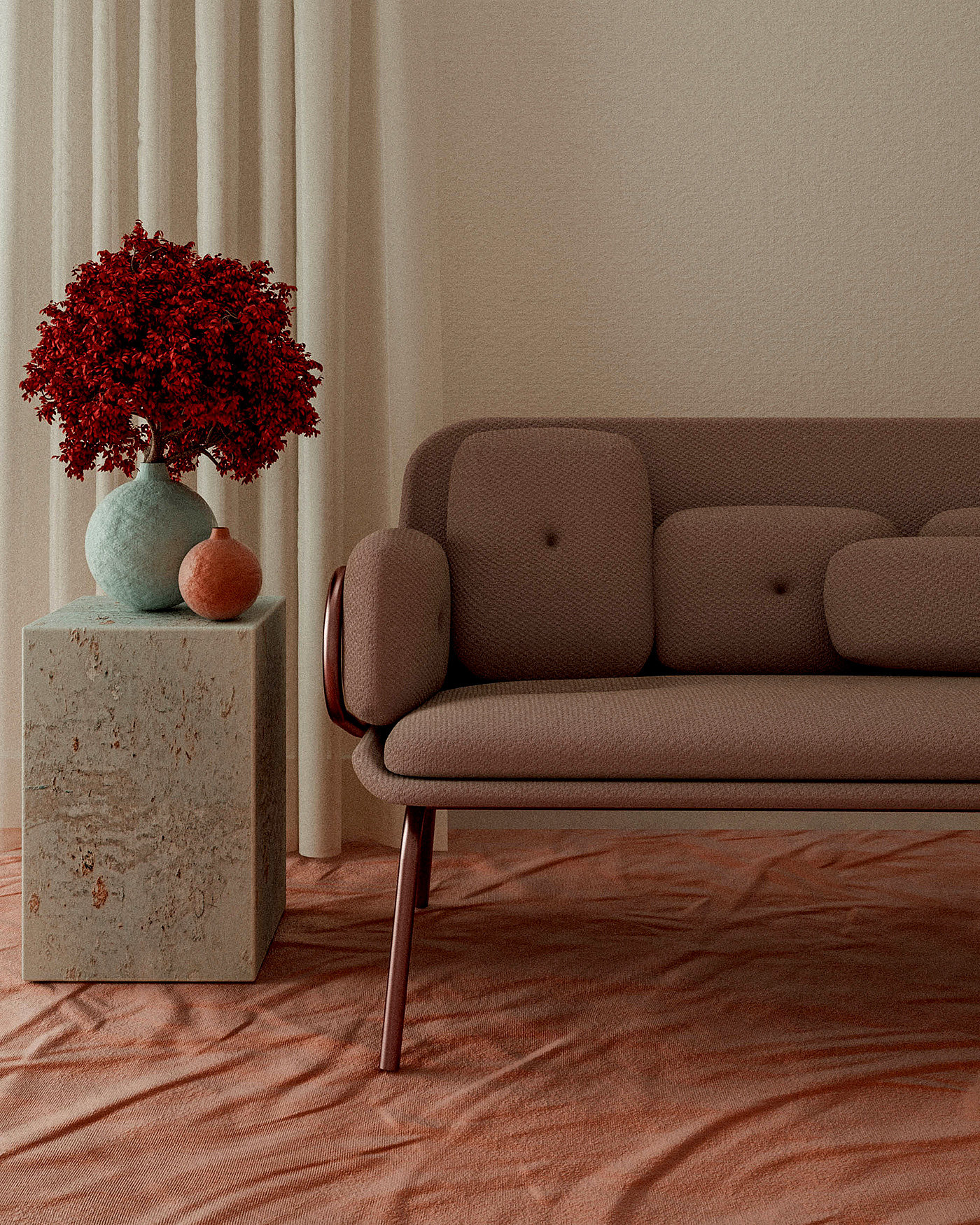 Carnation，Artur de Menezes，chair，sofa，