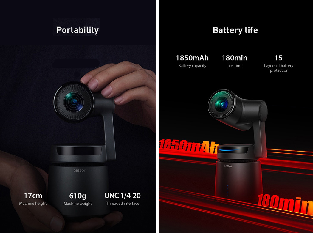 Red dot award，black，OBSBOT Tail，camera，Lu Gan，