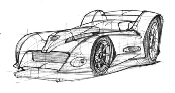conceptual design，Future vehicles，Hand drawn，