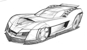 conceptual design，Future vehicles，Hand drawn，