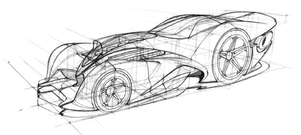 conceptual design，Future vehicles，Hand drawn，