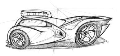 conceptual design，Future vehicles，Hand drawn，