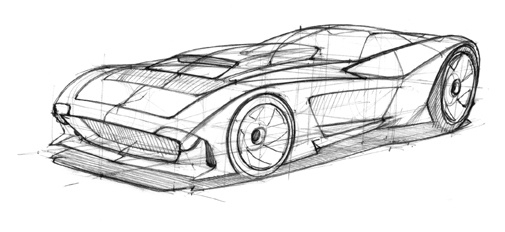 conceptual design，Future vehicles，Hand drawn，
