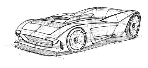 conceptual design，Future vehicles，Hand drawn，