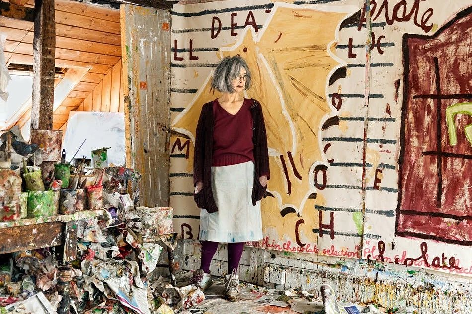 Rose Wylie，画，英国，dad shoes，OBE勋章，