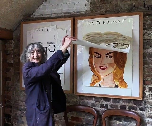 Rose Wylie，painting，britain，dad shoes，OBE Medal，
