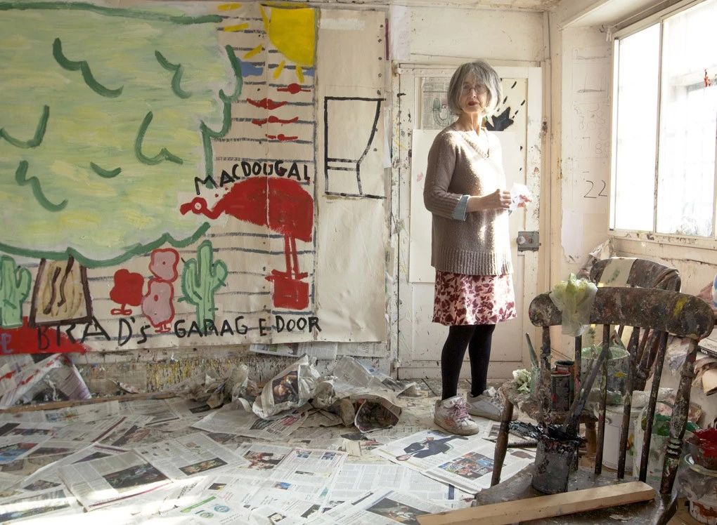 Rose Wylie，painting，britain，dad shoes，OBE Medal，