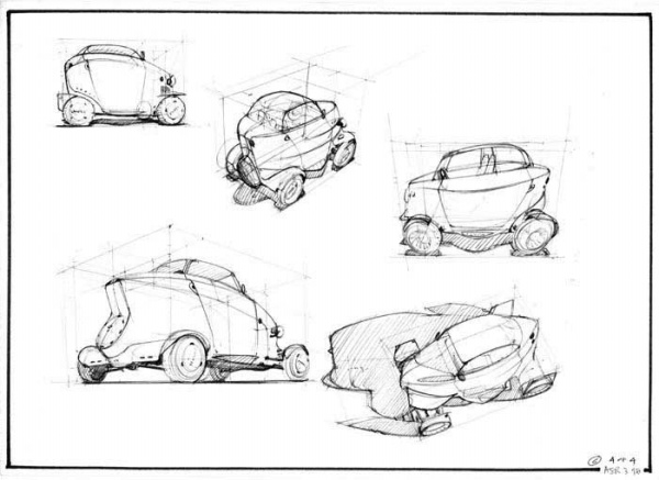 conceptual design，Future vehicles，Hand drawn，