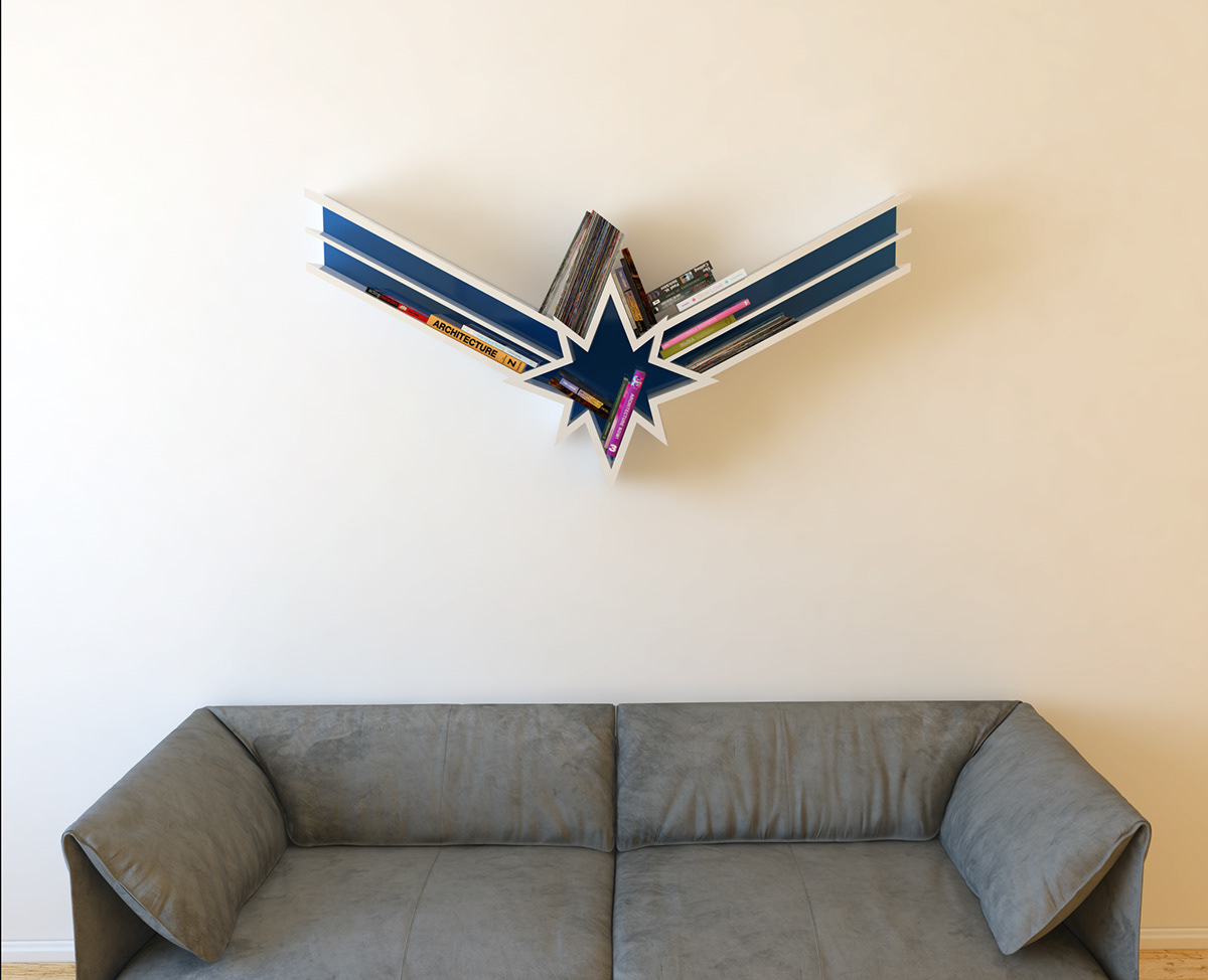 furniture，bookshelf，captain marvel，Captain surprise，