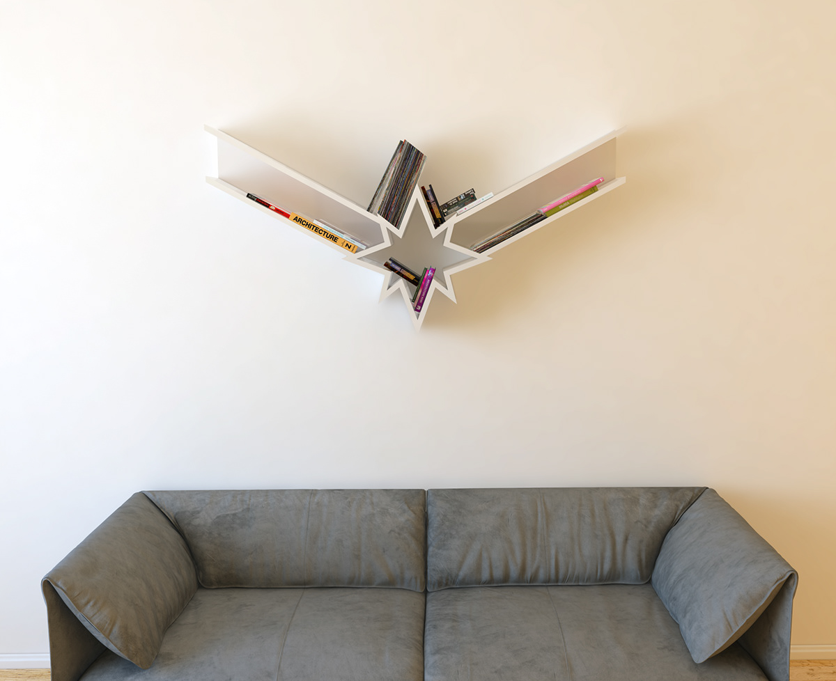 furniture，bookshelf，captain marvel，Captain surprise，