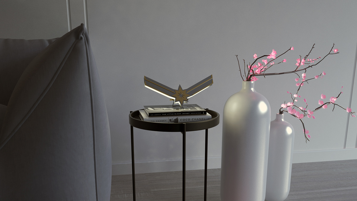 captain marvel，furniture，Desk lamp，Night light，Captain surprise，
