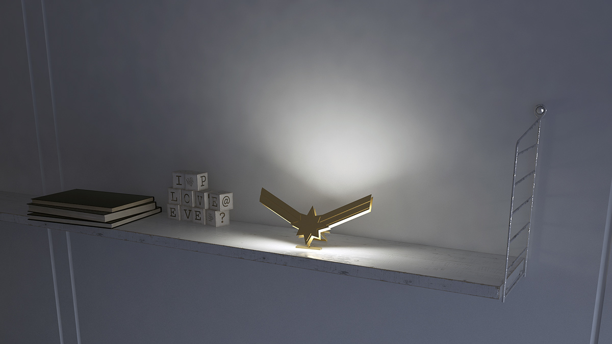 captain marvel，furniture，Desk lamp，Night light，Captain surprise，