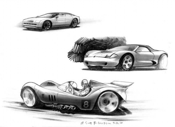 conceptual design，Future vehicles，Hand drawn，