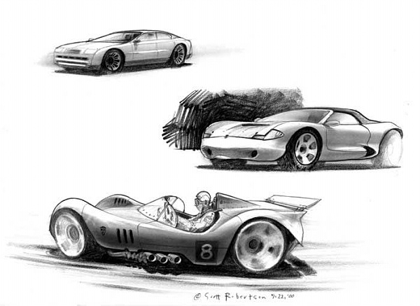 conceptual design，Future vehicles，Hand drawn，