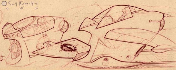 conceptual design，Future vehicles，Hand drawn，