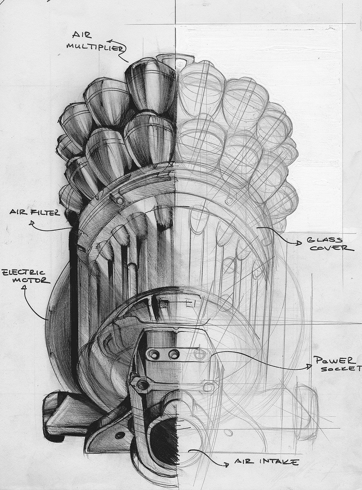 Hand drawn，Structural sketch，