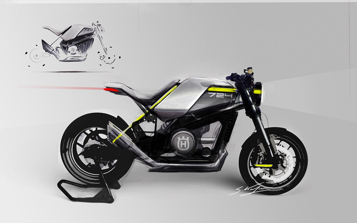 motorcycle，automobile，vehicle，Hand drawn，