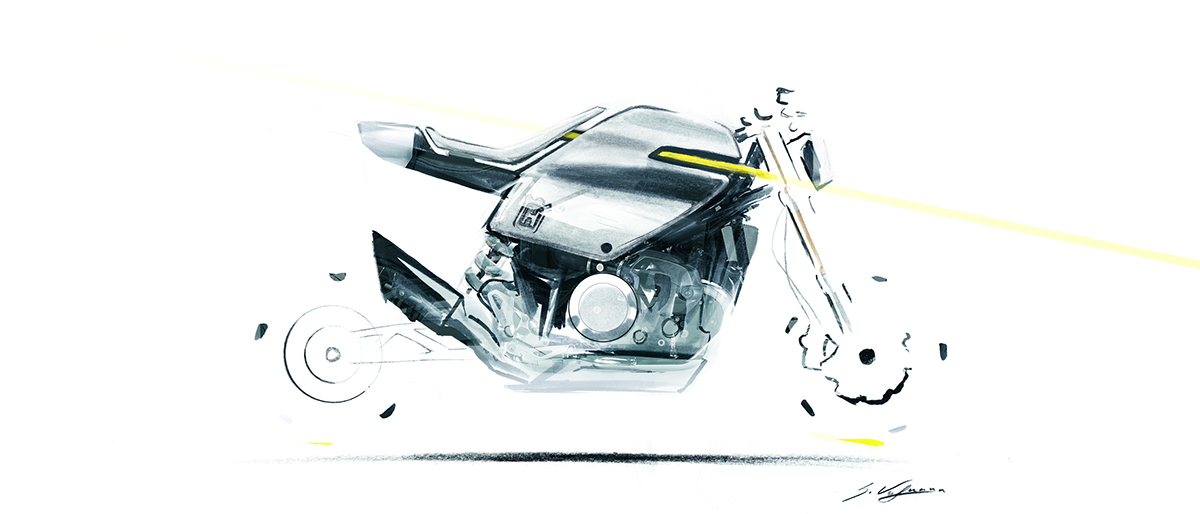 motorcycle，automobile，vehicle，Hand drawn，