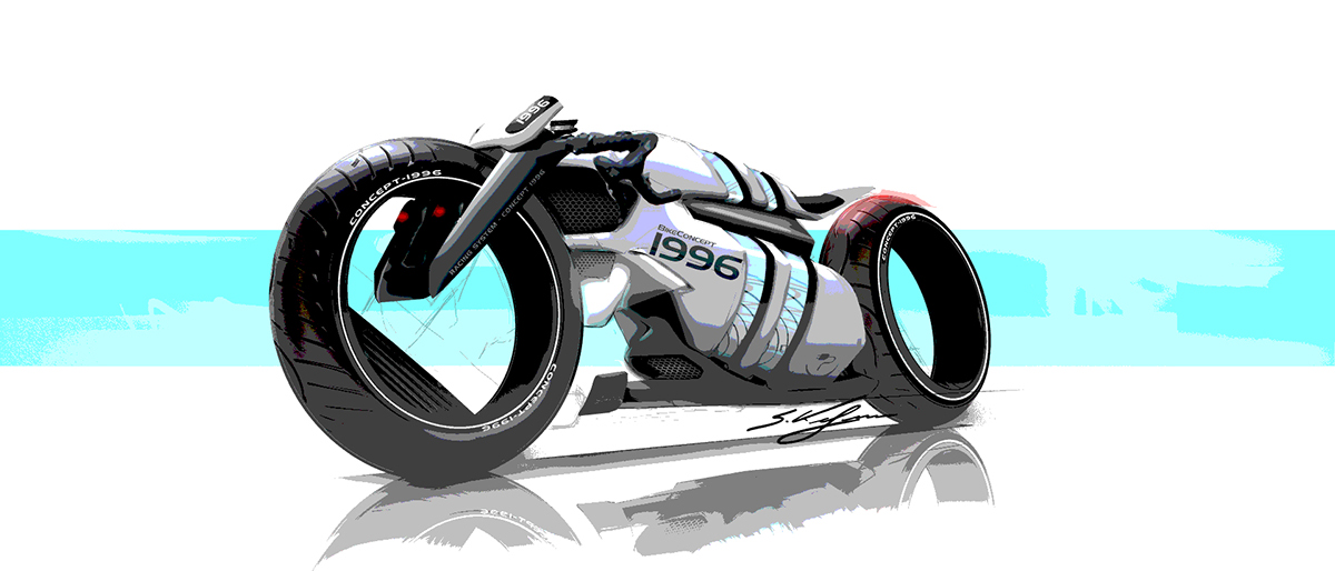 motorcycle，automobile，vehicle，Hand drawn，