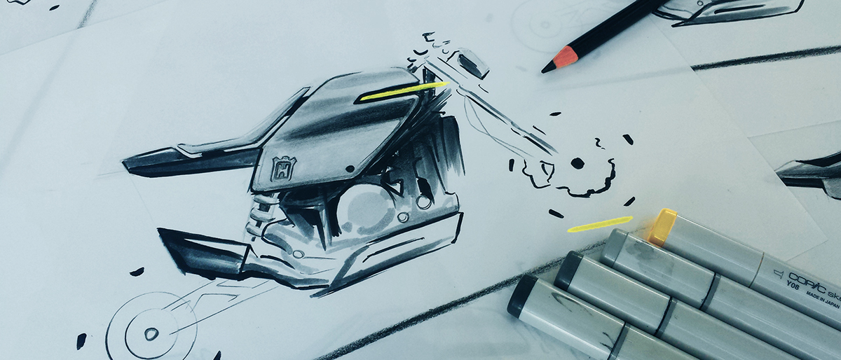 motorcycle，automobile，vehicle，Hand drawn，