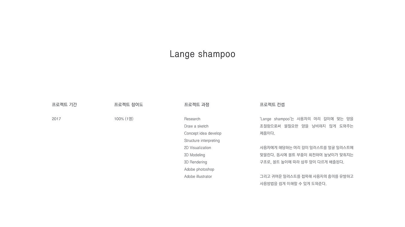 包装，jeeeun O，洗发水，Lange shampoo，