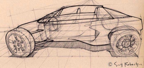 conceptual design，Future vehicles，Hand drawn，