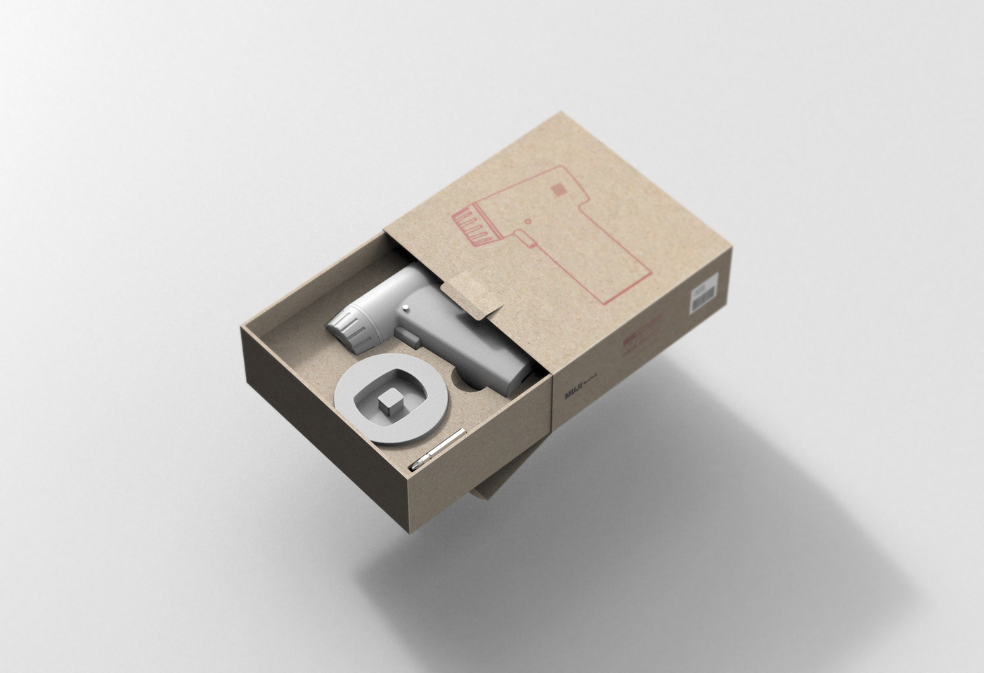 Electric drill，Changho Lee，white，MUJI，muji，