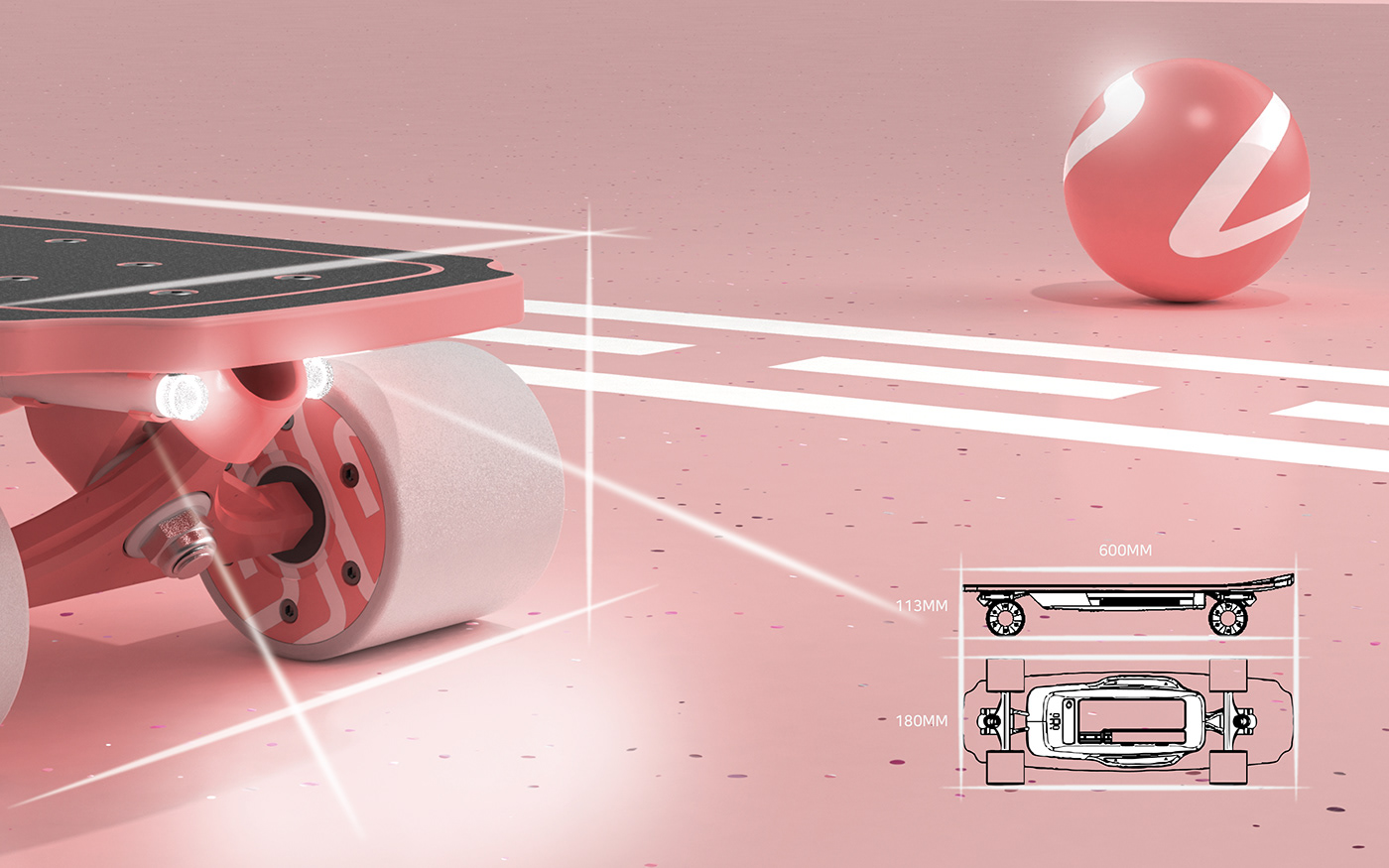 TACK MIN KIM，Electric，breeze，Pink，Skate，