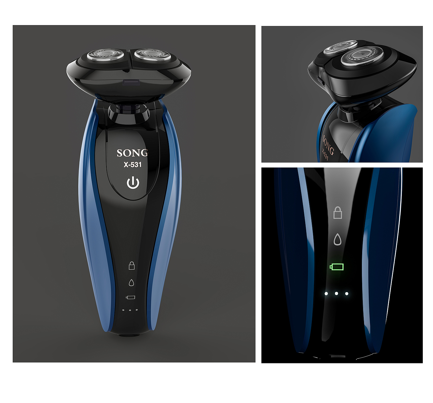 Men's razor design，