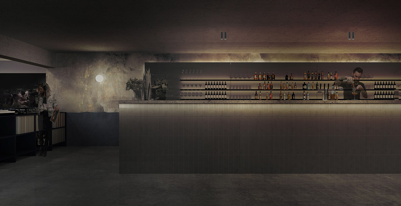 bar，Catering Restaurant，Advanced grey，Urban elements，Urban texture，Industrial wind，Young fashion，