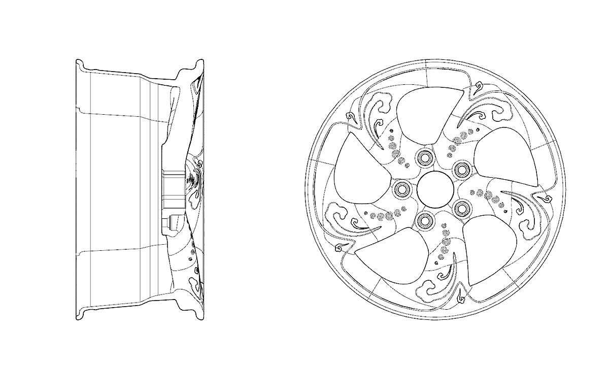 轮毂，车轮，中国风，