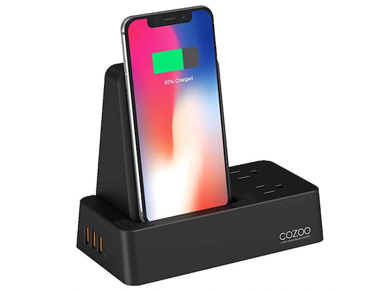 Apple，black，Bracket，charge，wireless，CoZoo Qi，