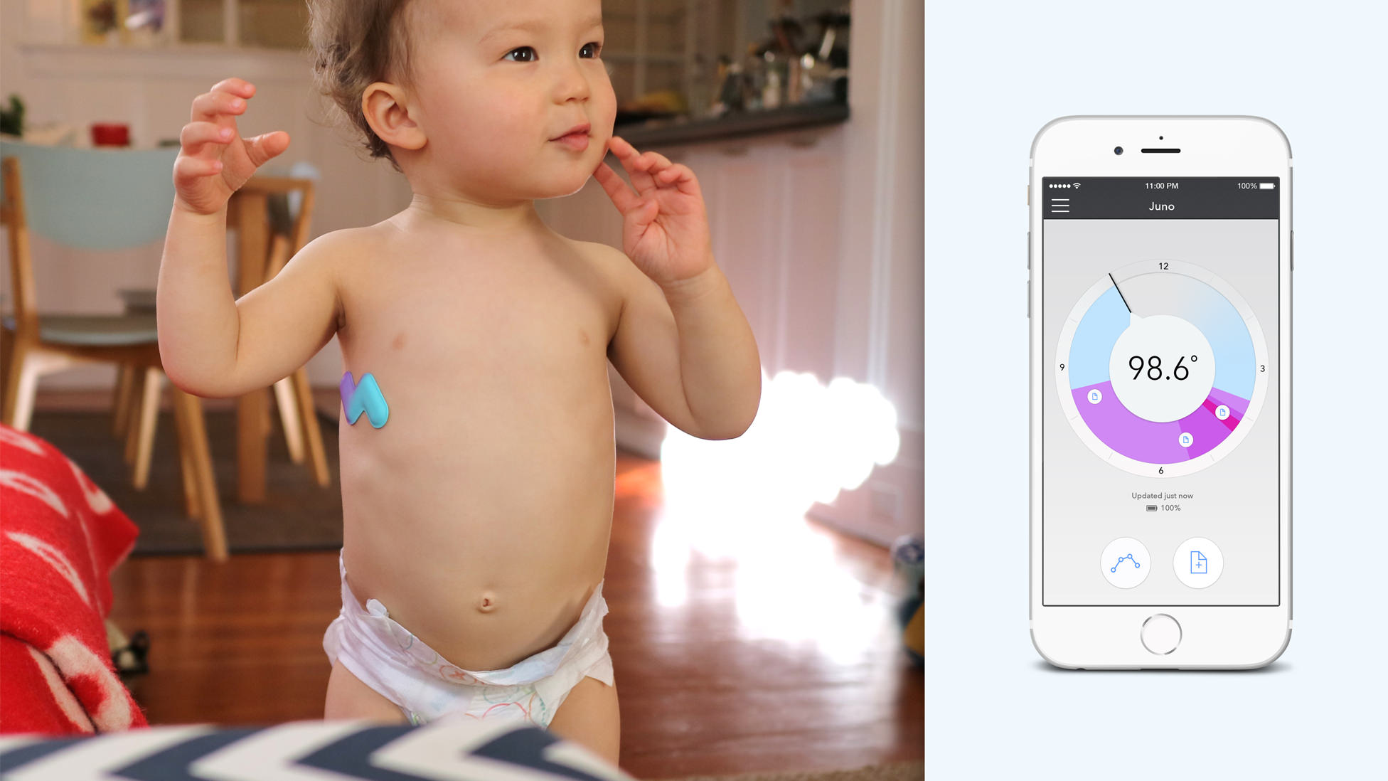 product design，Intelligent body temperature paste，Flexible thermometer，VivaLnk，