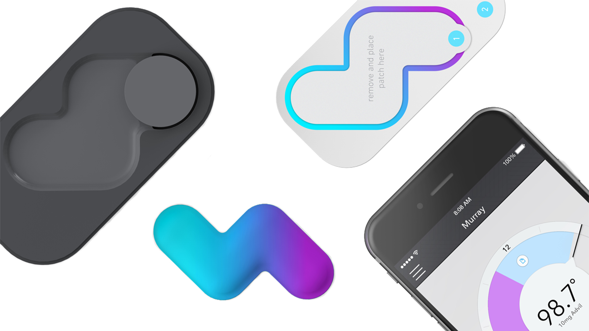 product design，Intelligent body temperature paste，Flexible thermometer，VivaLnk，