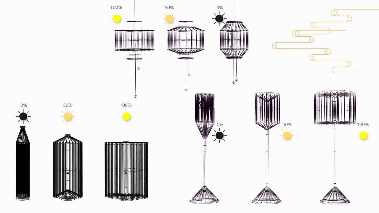 Interaction design，product design，lamps and lanterns，sample reels，